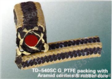 TD-540SC芳纶角线黑四氟硅胶芯盘根
